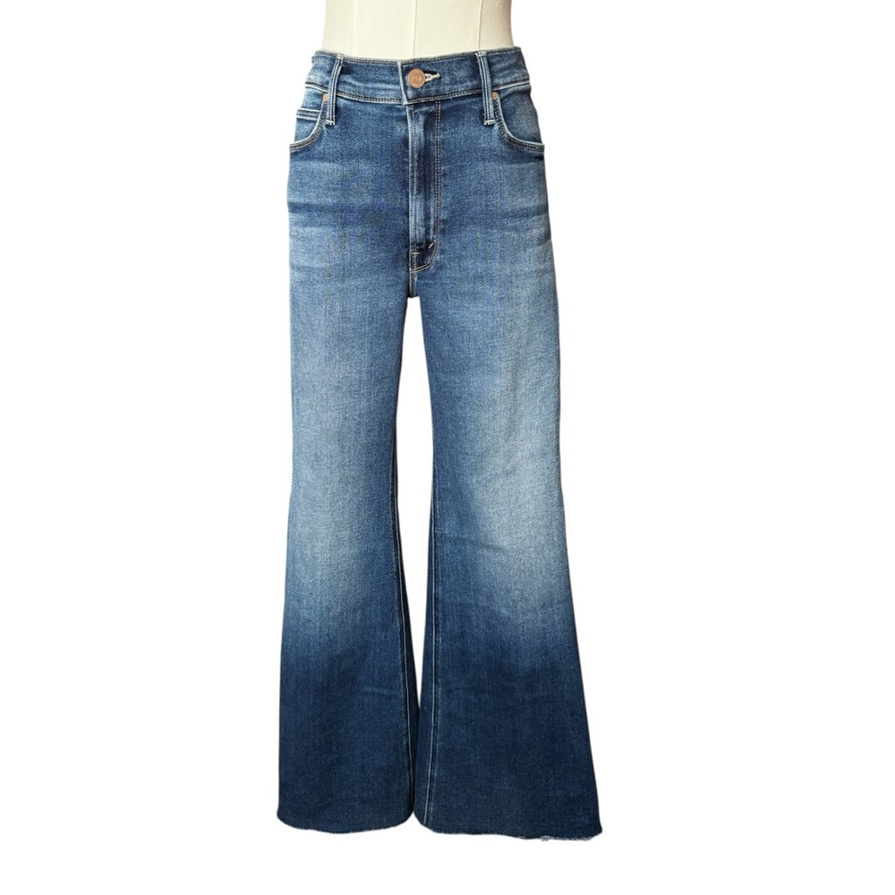 Mother The Lil’ Doozy Fray Jeans in Scorchin Hot Wash Blue Size: 30 - Picture 4 of 15